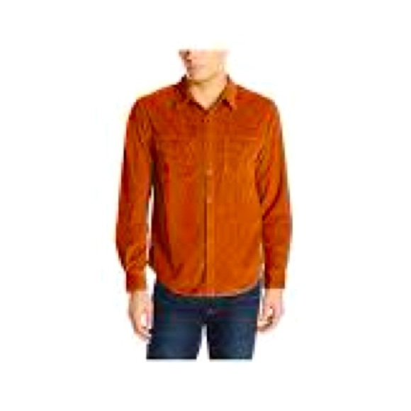 *True Grit* Rust button down stretch corduroy SOFT shirt jacket-Men’s SZ-Medium - Picture 1 of 8